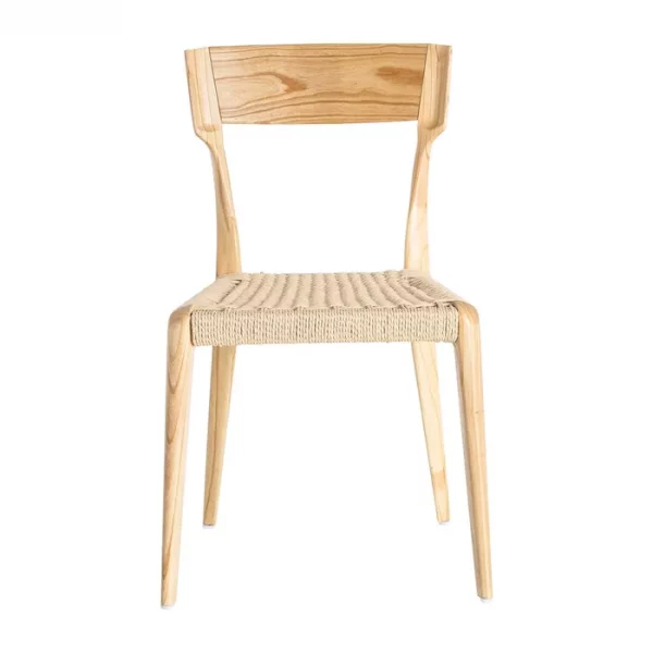 SILLA NATURAL-BEIGE MADERA 46 X 50 X 81 CM - Imagen 3