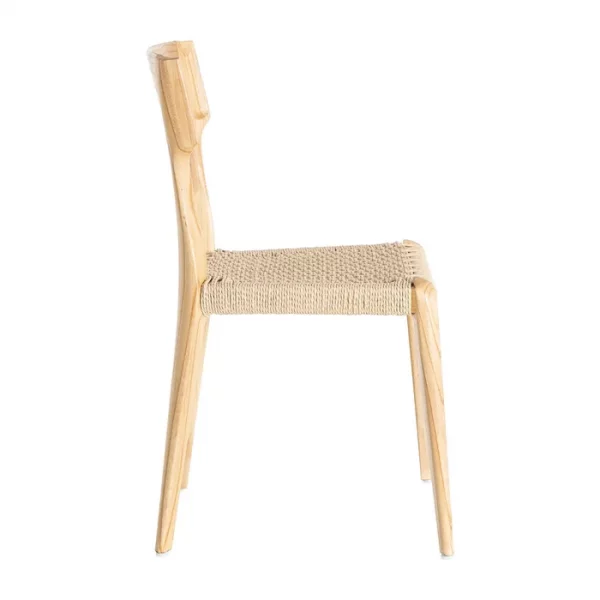 SILLA NATURAL-BEIGE MADERA 46 X 50 X 81 CM - Imagen 4