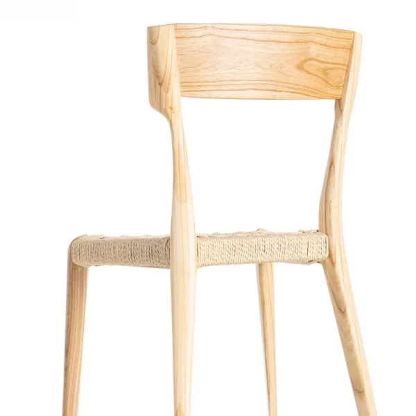 SILLA NATURAL-BEIGE MADERA 46 X 50 X 81 CM - Imagen 6