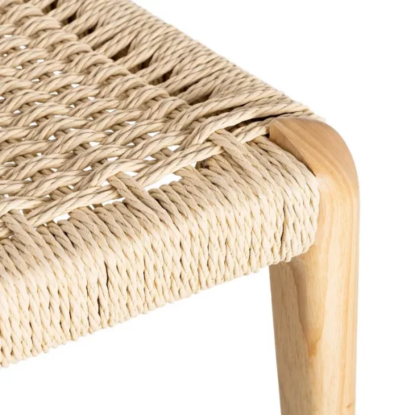 SILLA NATURAL-BEIGE MADERA 46 X 50 X 81 CM - Imagen 10