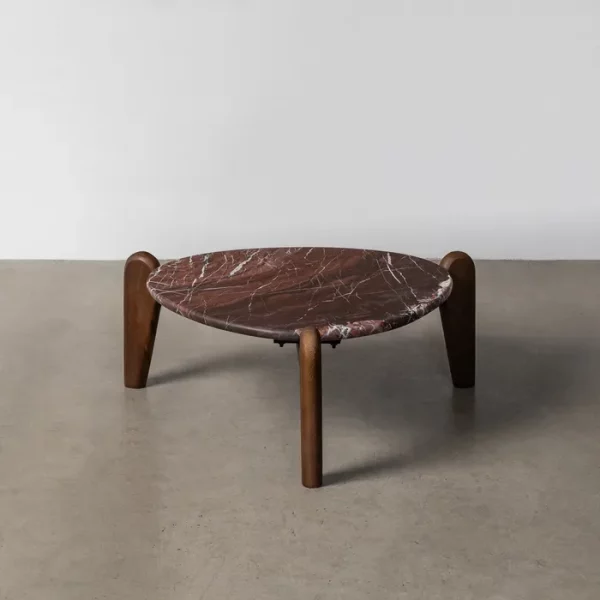 MESA CENTRO MÁRMOL/MADERA SALÓN 70 X 74 X 29 CM