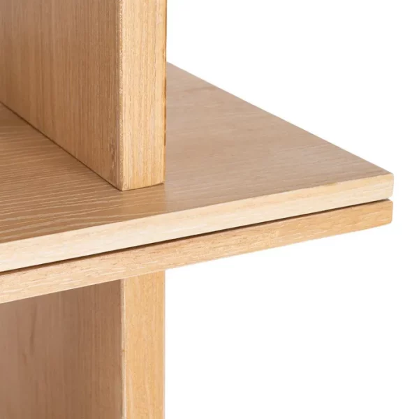 ESTANTERÍA NATURAL MADERA DE CAUCHO 120 X 38 X 203 CM - Imagen 6