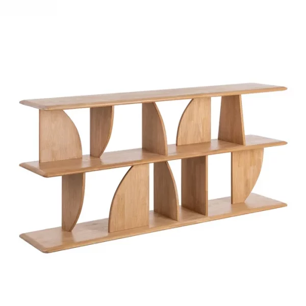 ESTANTERÍA NATURAL MADERA DE CAUCHO 180 X 38 X 83 CM - Imagen 2