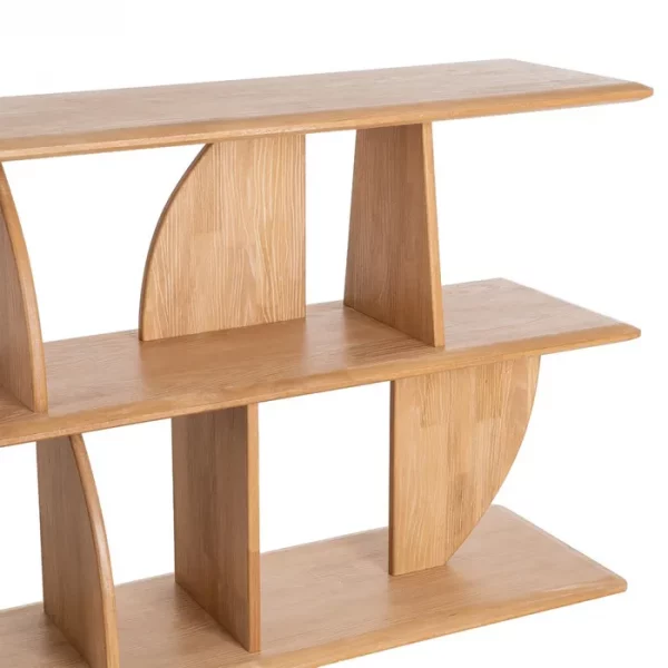 ESTANTERÍA NATURAL MADERA DE CAUCHO 180 X 38 X 83 CM - Imagen 4