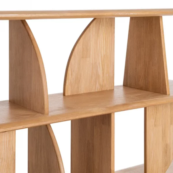 ESTANTERÍA NATURAL MADERA DE CAUCHO 180 X 38 X 83 CM - Imagen 7