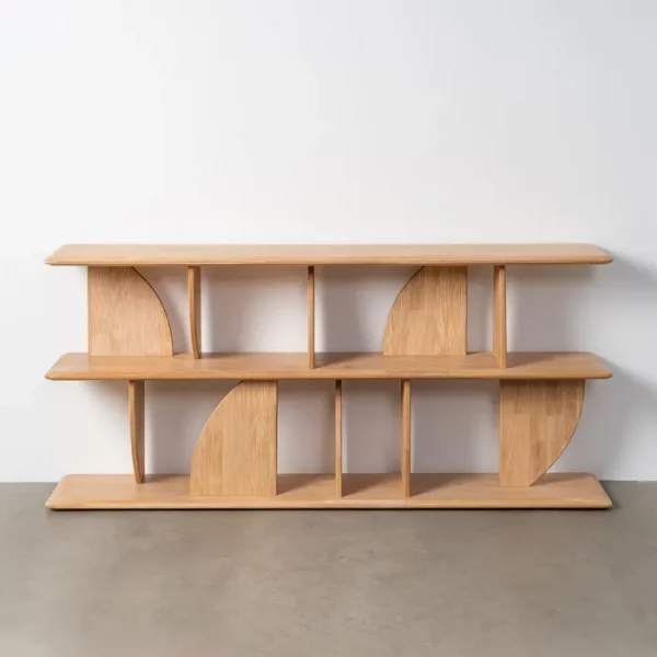 ESTANTERÍA NATURAL MADERA DE CAUCHO 180 X 38 X 83 CM