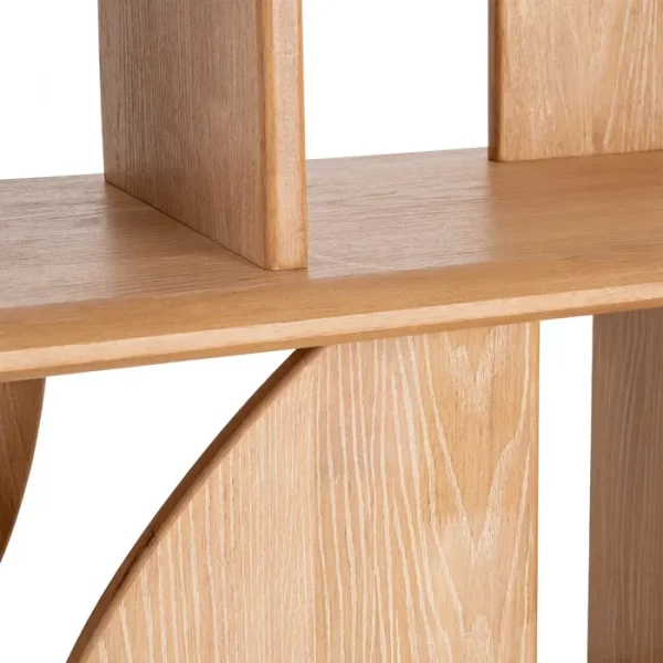 ESTANTERÍA NATURAL MADERA DE CAUCHO 180 X 38 X 161 CM - Imagen 5