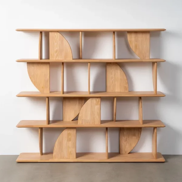 ESTANTERÍA NATURAL MADERA DE CAUCHO 180 X 38 X 161 CM