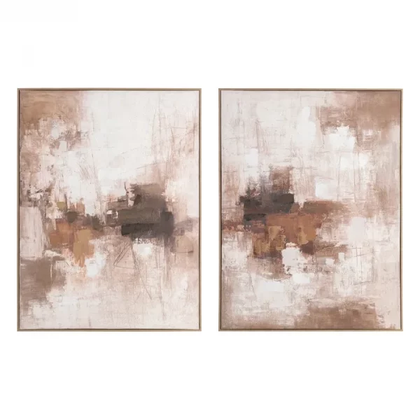 CUADRO IMPRESIÓN 2/M BLANCO-MARRÓN 90 X 3,80 X 120 CM