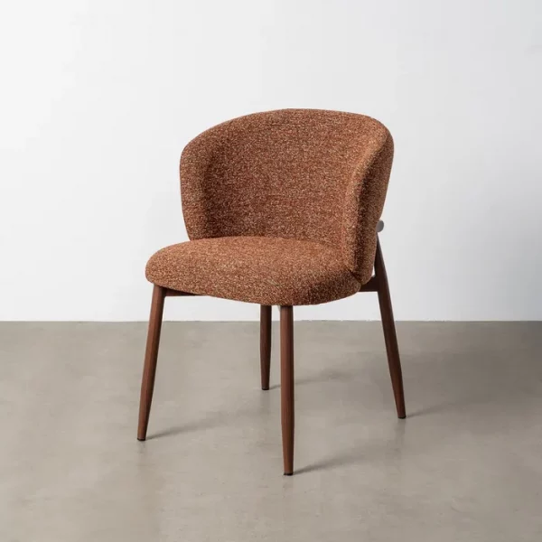 SILLA JASPEADO TEJA TEJIDO-METAL 57 X 59 X 81 CM
