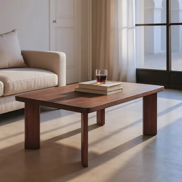 MESITA MARRÓN MADERA DE MANGO 115 X 70 X 43 CM