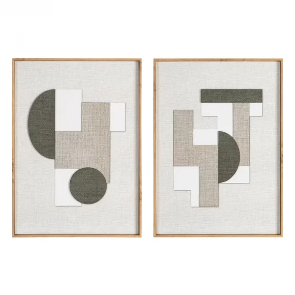 CUADRO MIX TALLADO&PRINT 2/M VERDE 52 X 3,50 X 72 CM