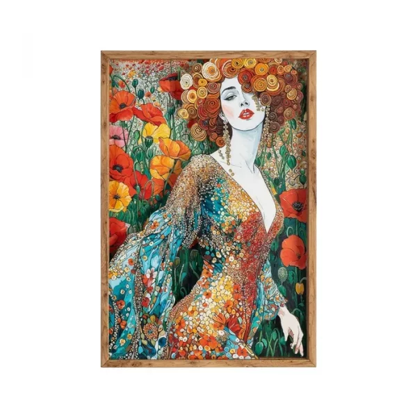 CUADRO MUJER MADERA-CRISTAL IMPRESO 43 X 3,50 X 63 CM