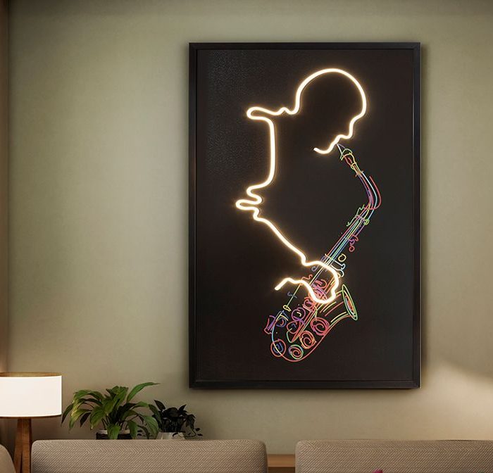 SAXOFON CUADRO LUZ LED 80X120 SCHULLER 724739