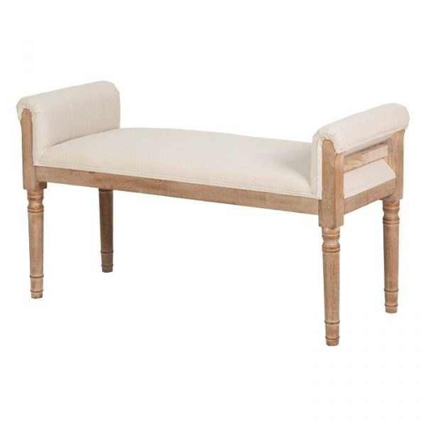 PIE DE CAMA TACHUELAS PATAS MADERA 108x41x59 CM