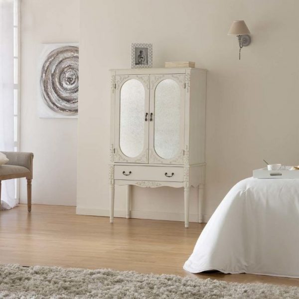 ARMARIO DE MADERA BLANCO 80X42X140CM