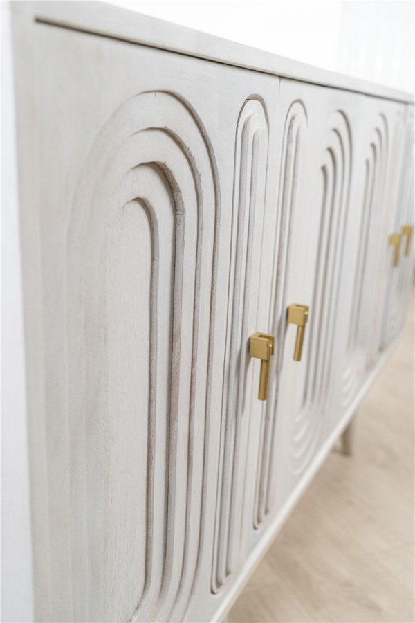 MUEBLE 4 PUERTAS MADERA MANGO 152X42X81CM - Imagen 5