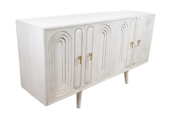 MUEBLE 4 PUERTAS MADERA MANGO 152X42X81CM - Imagen 2