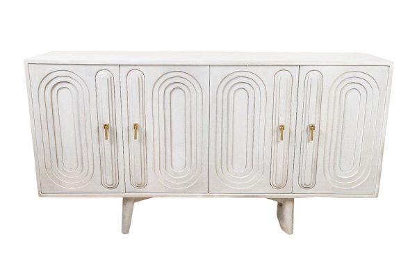 MUEBLE 4 PUERTAS MADERA MANGO 152X42X81CM - Imagen 3
