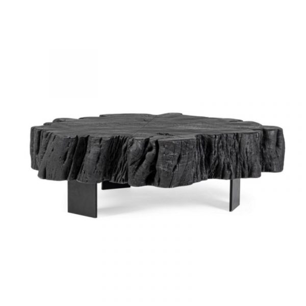 MESA AUX KEVAL NEGRO 90X90