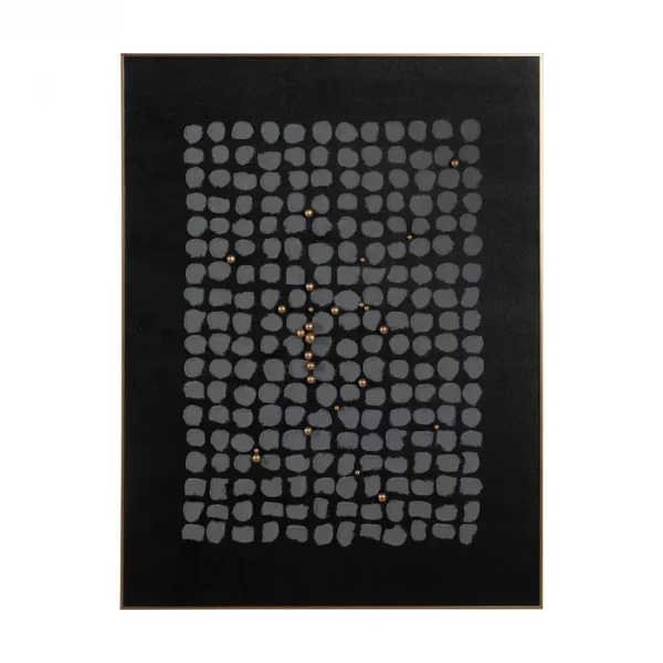 CUADRO ABSTRACTO NEGRO-GRIS PS - LIENZO 90 X 120 CM