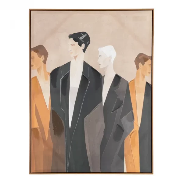 CUADRO IMPRESIÓN HOMBRES LIENZO 90 X 4 X 120 CM