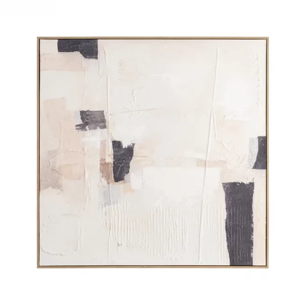 CUADRO PINTURA BEIGE-NEGRO-BLANCO 100 X 4,50 X 100 CM