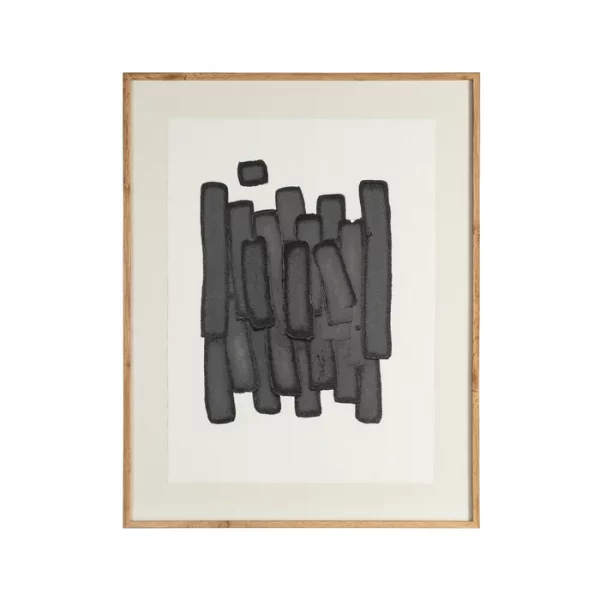 CUADRO ABSTRACTO MADERA-CRISTAL IMPRESO 76 X 3 X 98 CM