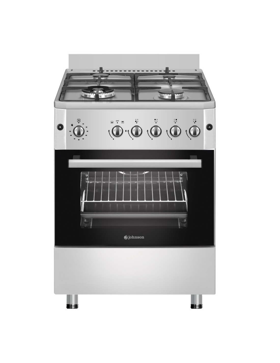 COCINA GAS BUTANO JOHNSON 60CM INOX COCI60BX1
