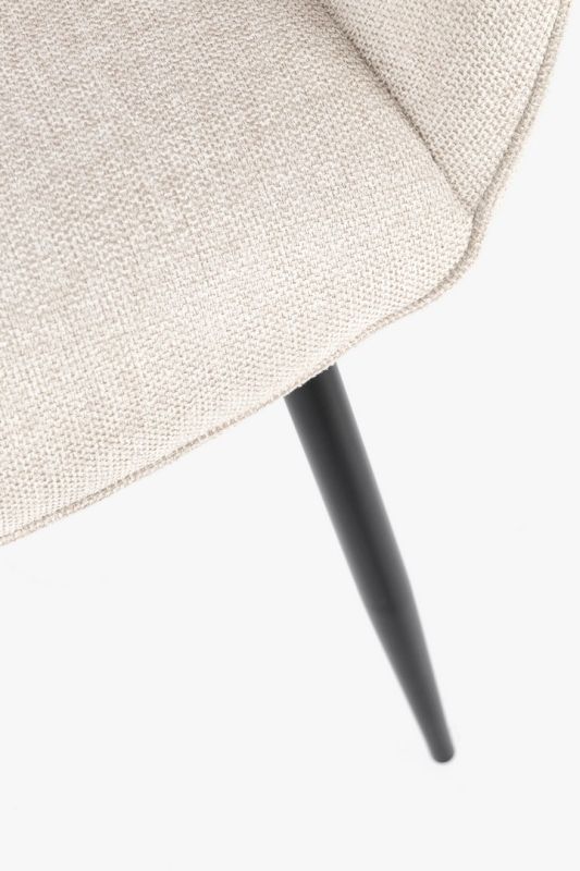 SILLA C-BR CORA NEGRO/BEIGE 58X63X85,5CM - Imagen 6