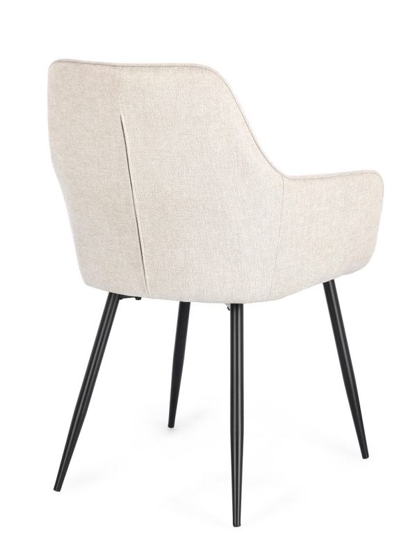 SILLA C-BR CORA NEGRO/BEIGE 58X63X85,5CM - Imagen 7