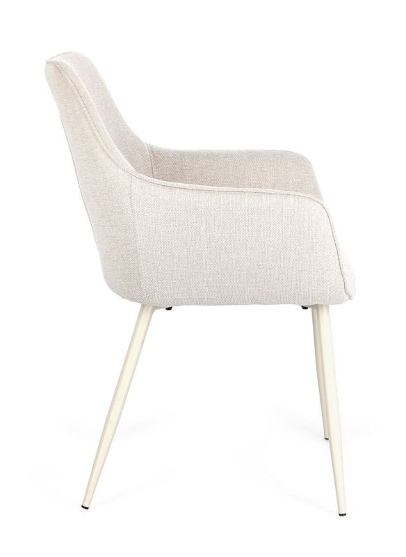 SILLA C-BR CORA BEIGE/BEIGE 58X63X85,5CM - Imagen 5