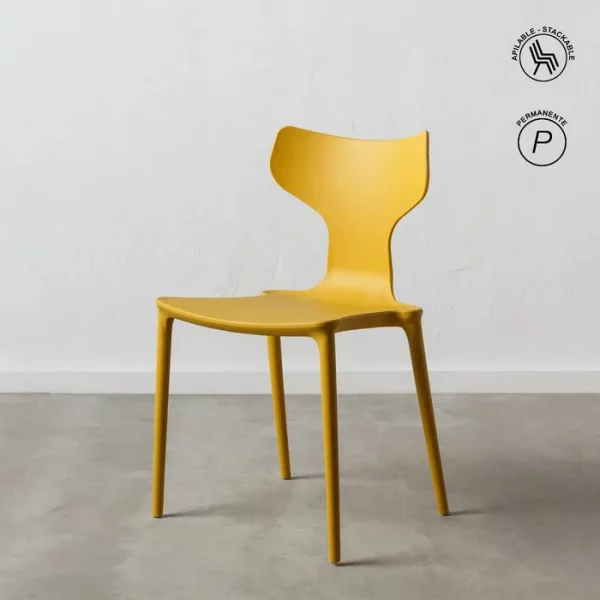 SILLA AMARILLO POLIPROPILENO 47 X 41 X 83,50 CM