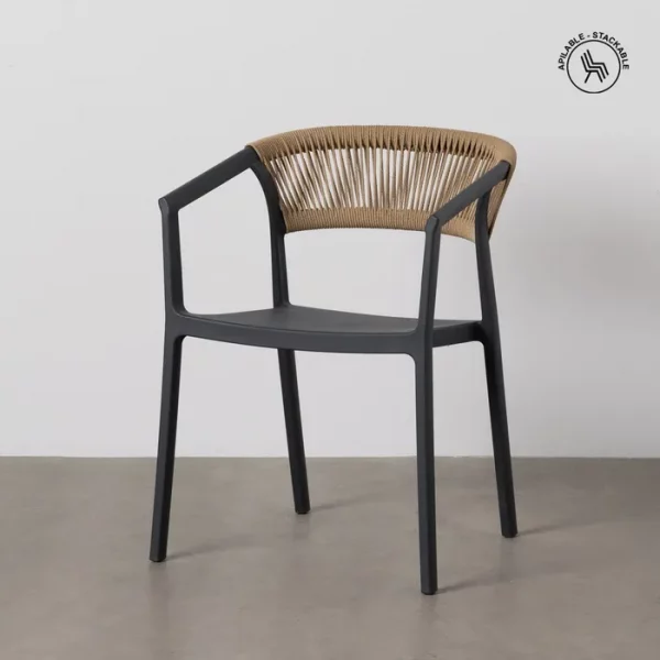 SILLA ANTRACITA POLIPROPILENO 56 X 54 X 75,50 CM