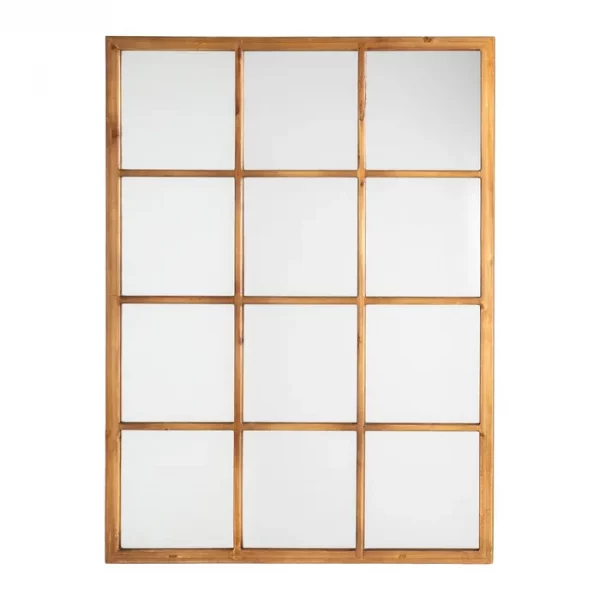 ESPEJO NATURAL MADERA DECORACIÓN 90 X 3 X 120 CM