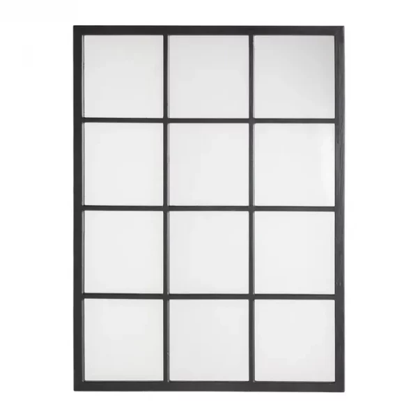 ESPEJO NEGRO MADERA DECORACIÓN 90 X 3 X 120 CM