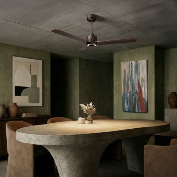 SULION ANNE VENTILADOR LED MARRÓN MADERA OSCURA