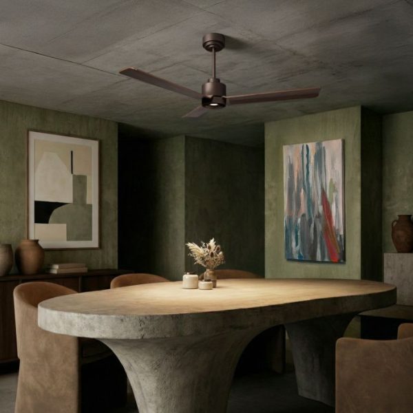 SULION ANNE VENTILADOR LED MARRÓN MADERA OSCURA