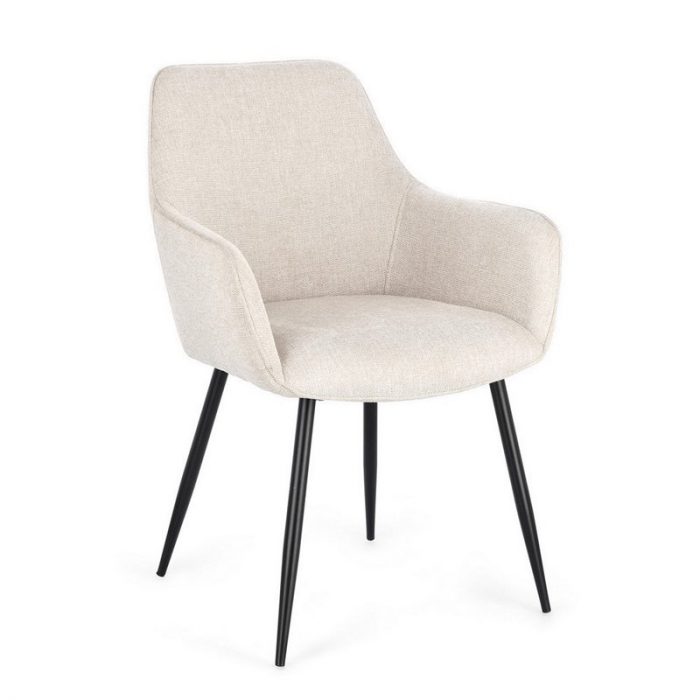 SILLA C-BR CORA NEGRO/BEIGE 58X63X85,5CM