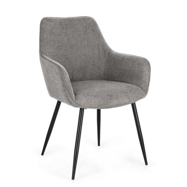 SILLA C-BR CORA NEGRO/GRIS OSCURO 58X63X85,5CM