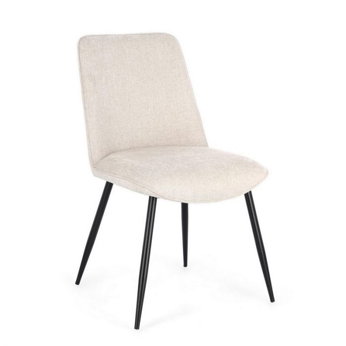 SILLA CORA NEGRO/BEIGE 48X62X84CM