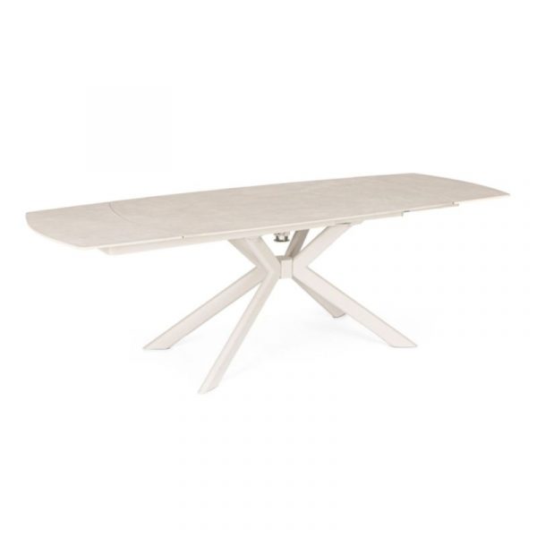 MESA EXT. JANIKA 160/240X90 CREMA/LUNA