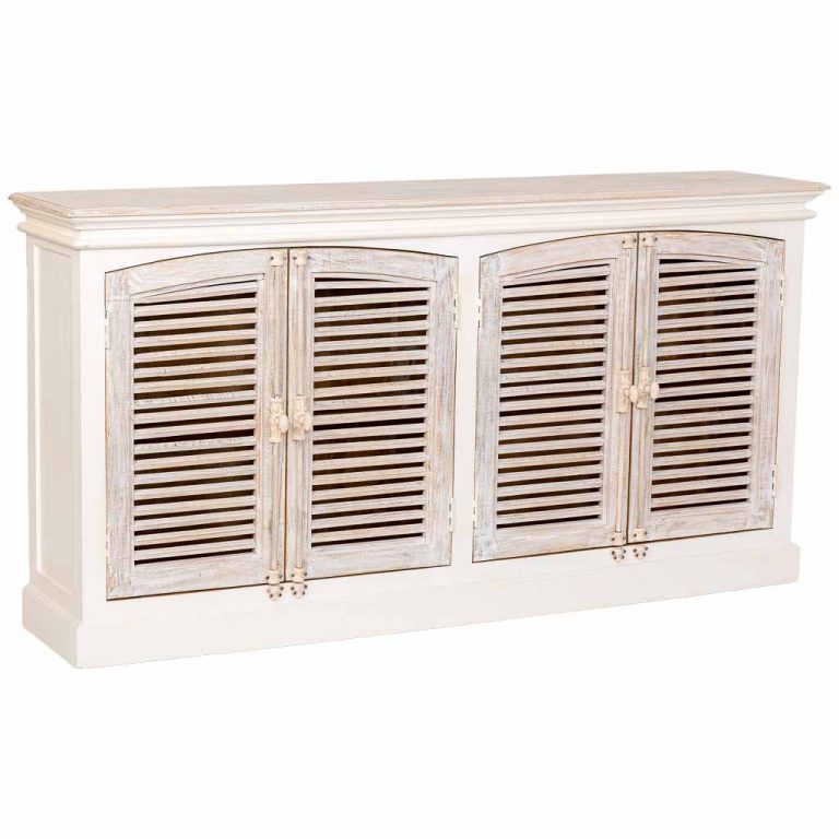 APARADOR MADERA MANGO BLANCO DEC 182X38X93CM