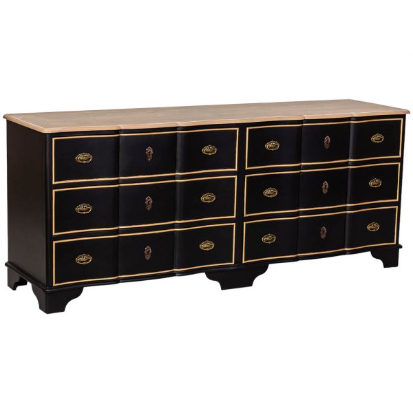 COMODA MADERA NEGRA 193X50X80CM