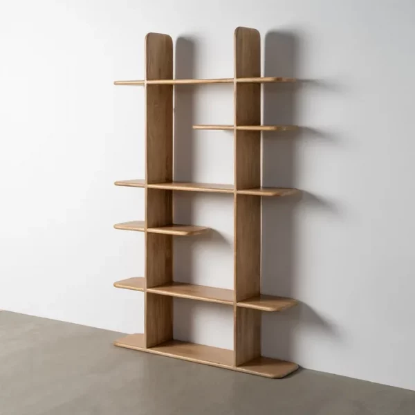 ESTANTERÍA NATURAL MADERA DE MANGO SALÓN 124 X 28 X 200 CM