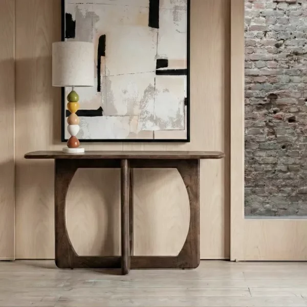 CONSOLA MARRÓN MADERA DE MANGO 130 X 40 X 75 CM