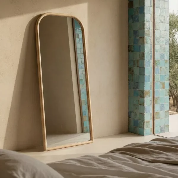 ESPEJO NATURAL MADERA DECORACIÓN 59,50 X 2,50 X 160 CM