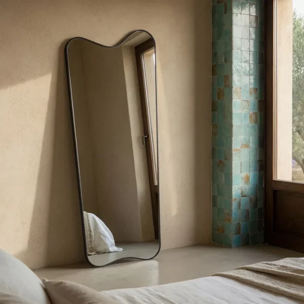 ESPEJO NEGRO ALUMINIO DECORACIÓN 80 X 2,80 X 180 CM