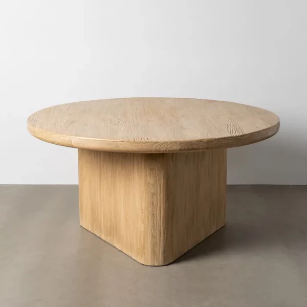 MESA COMEDOR MADERA DE OLMO SALÓN 150 X 150 X 76 CM