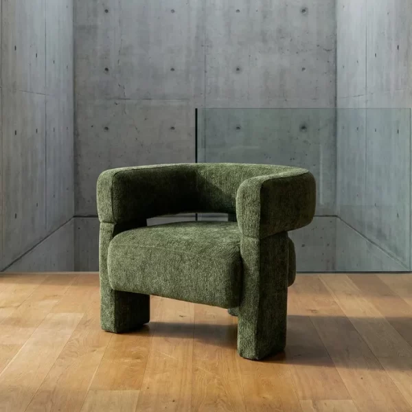 SILLÓN VERDE TEJIDO SALÓN 81 X 72 X 69 CM